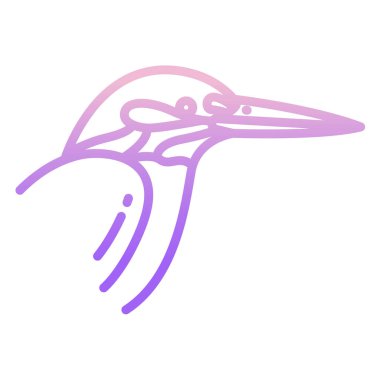 Kingfisher çizgi filminin vektör çizimi 