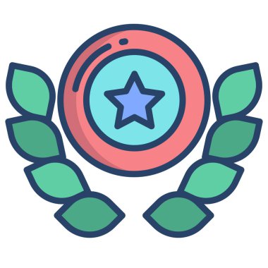 Madalya. Web simgesi basit illüstrasyon