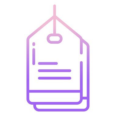 Beyaz arkaplanda basit vektör simgesini etiketle