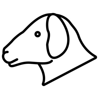 Basit vektör simgesi, Koyun illüstrasyonu