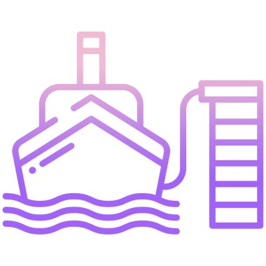 Gemi. Web simgesi basit illüstrasyon