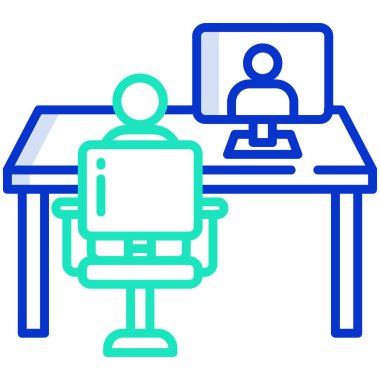 Sunum. Web simgesi basit illüstrasyon