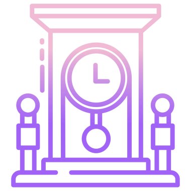 Saat. Web simgesi basit illüstrasyon 