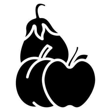 Sebze ağ simgesi basit vektör illüstrasyonu