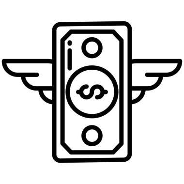 Para için. Web simgesi basit illüstrasyon