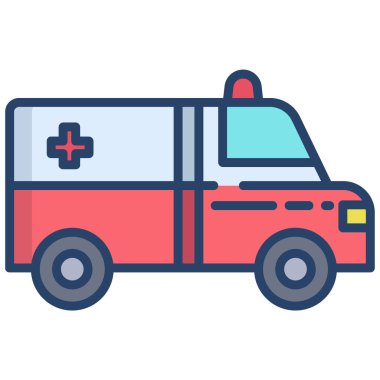 Basit vektör simgesi, Ambulans illüstrasyonu