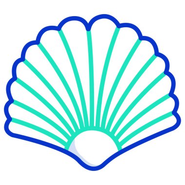 Beyaz arkaplanda basit deniz kabuğu simgesi