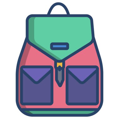 El çantası simgesini, basit vektör çizim