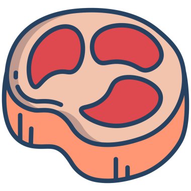 Biftek, web simgesi basit tasarım