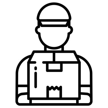 Teslimat. Web simgesi basit illüstrasyon
