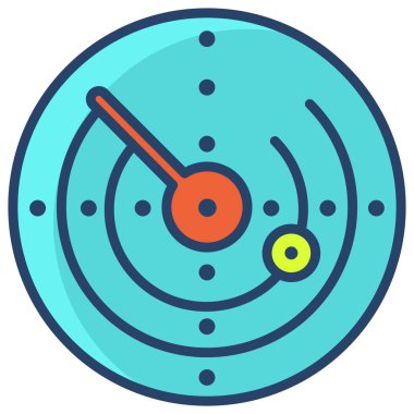 Radar. Web simgesi basit illüstrasyon 