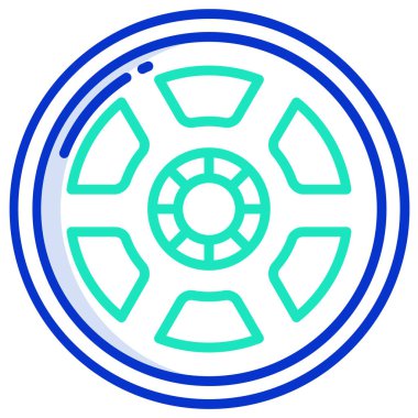 Beyaz arkaplanda izole edilmiş basit bir direksiyon simgesi