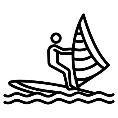 Sörf. Web simgesi basit illüstrasyon