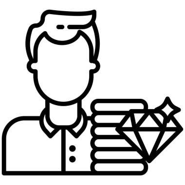 Çantası para dolu bir adam.