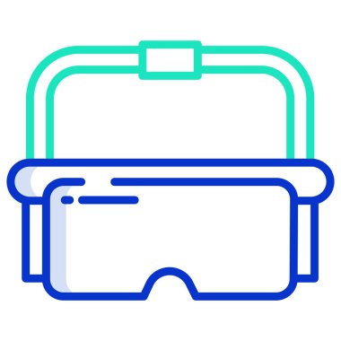 Güvenlik Gözlüğü ikonu. Basit tasarım