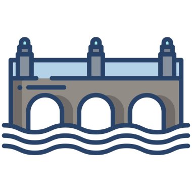 Köprü. Web simgesi basit illüstrasyon