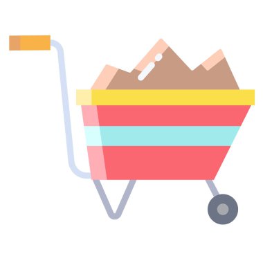 El arabası. Web simgesi basit illüstrasyon