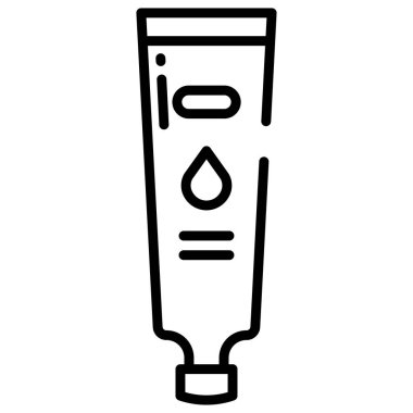 Diş macunu. Web simgesi basit illüstrasyon