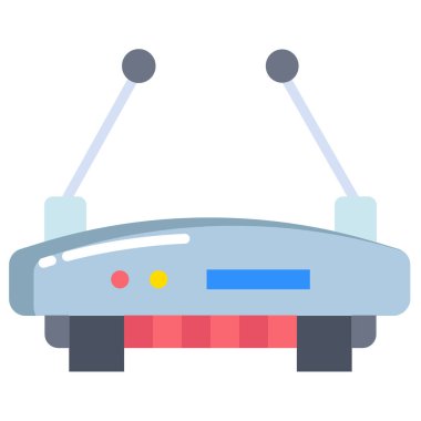 Yönlendirici ağ simgesi, vektör illüstrasyonu