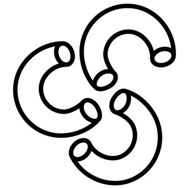 Makarna. Web simgesi basit tasarım