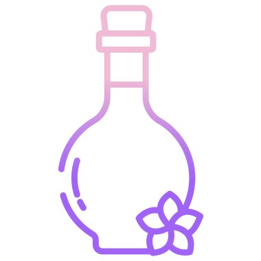 Şarap ve su hattı ikonu, vektör illüstrasyonu