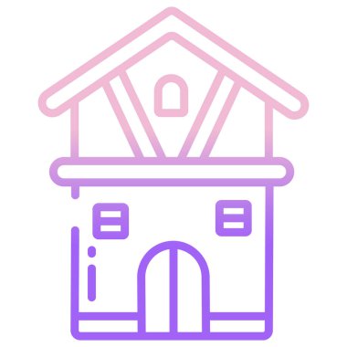 Ev. Web simgesi basit illüstrasyon