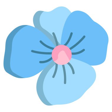 Çiçek. Web simgesi basit illüstrasyon