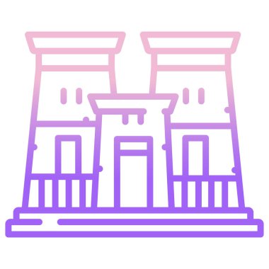 Tapınak. Web simgesi basit illüstrasyon