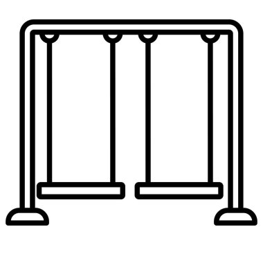 Beyaz arkaplanda basit vektör simgesi sallar