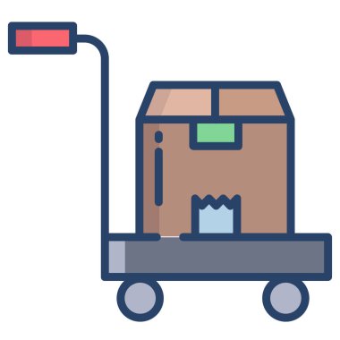 Teslimat. Web simgesi basit illüstrasyon