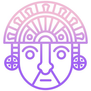 Tumi web simgesi basit vektör illüstrasyonu