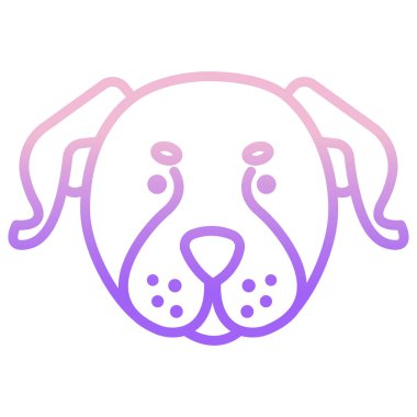 köpek ağı simgesi, vektör illüstrasyonu 