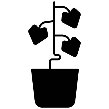 Bitki. Web simgesi basit illüstrasyon