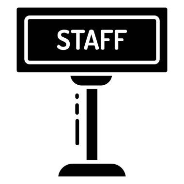 Ziyaretçi güvenlik denetimi Web simgesi basit vektör illüstrasyonu