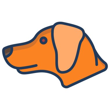 köpek ağı simgesi, vektör illüstrasyonu 