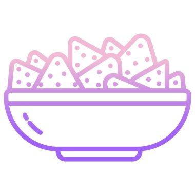 Bir kase yiyecek ve içecek vektör çizimi tasarımı