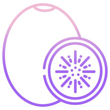 Kivi meyve vektör simgesi. Mobil konsept ve web tasarımı için düz işaret