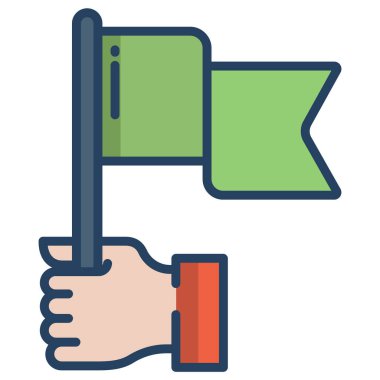 Bayrak. Web simgesi vektör illüstrasyonu