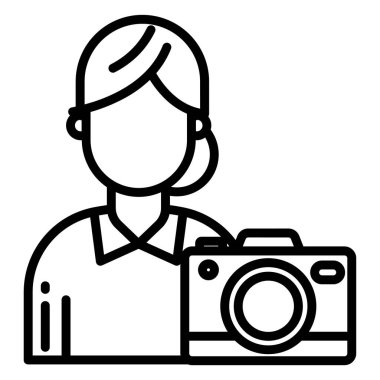 kadın web simgesi basit illüstrasyon