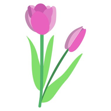 Laleler basit simge, vektör illüstrasyonu