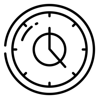 Saat. Web simgesi basit illüstrasyon