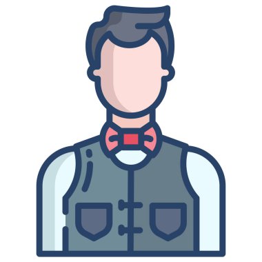 Adamım. Web simgesi basit illüstrasyon