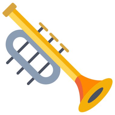 Trompet basit simgesi, vektör illüstrasyonu