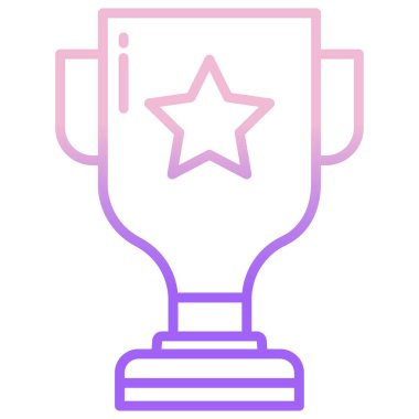 Kupa. Web simgesi basit illüstrasyon