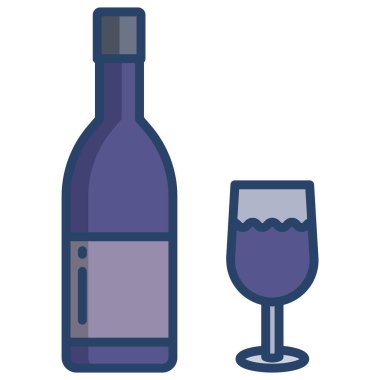 Şarap şişesi. Web simgesi