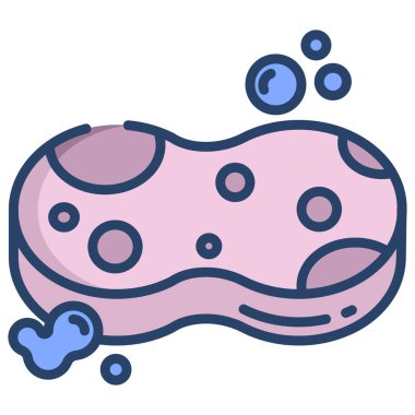 Basit vektör simgesi, süngerin çizimi