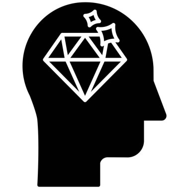 Beyin simgesi düz. Basit tasarım