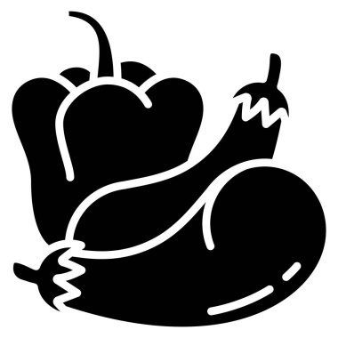 Sebze ağ simgesi basit vektör illüstrasyonu