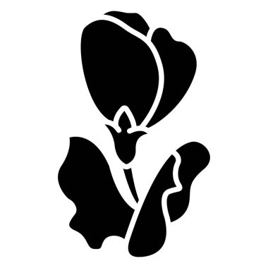 güzel çiçek vektör simgesi