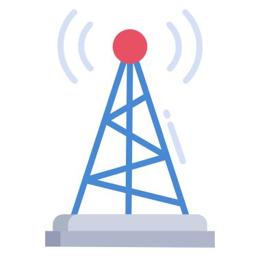 anten web simgesi, vektör illüstrasyonu 